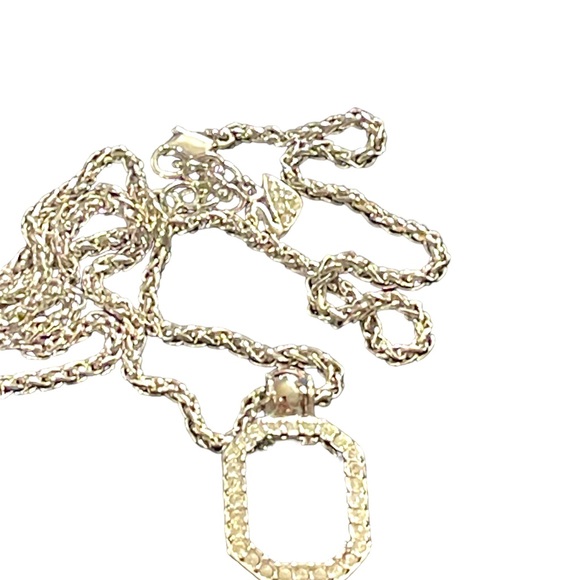 Vintage Swarovski Authentic (SWAN) Black crystal silver finish necklace - Picture 3 of 6